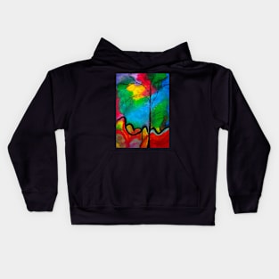 Color Rectro Tree Kids Hoodie